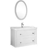 Miro 100cm Lavabo Dolabı Seti/Mat Beyaz