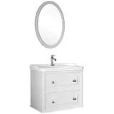 Miro 80cm Lavabo Dolabı Seti/Mat Beyaz