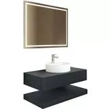 Uniq K2 Tezgah Tek Lavabo Ocean Black 100cm