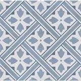 Ornament Mat Mavi Geometrik Sırlı Granit 33x33