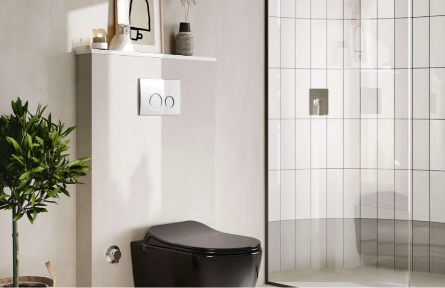 kale banyo dove 2.0 serisi yalin ve minimalist siyah klozet 