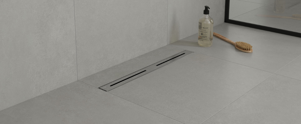 smartline Q drain 60cm,kaleseramik dus kanali,gri banyo seramikleri,ıslah hacimler icin seramik onerileri